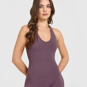 Oner Active SoftMotion Halterneck Vest w/Shelf Bra - Vintage Purple, size XS